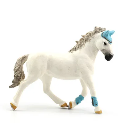 

Original Simulation Animal Figurine Model Toy White Horse with Blue Horn Figure Doll PVC Decorative Figure Toy Gifts