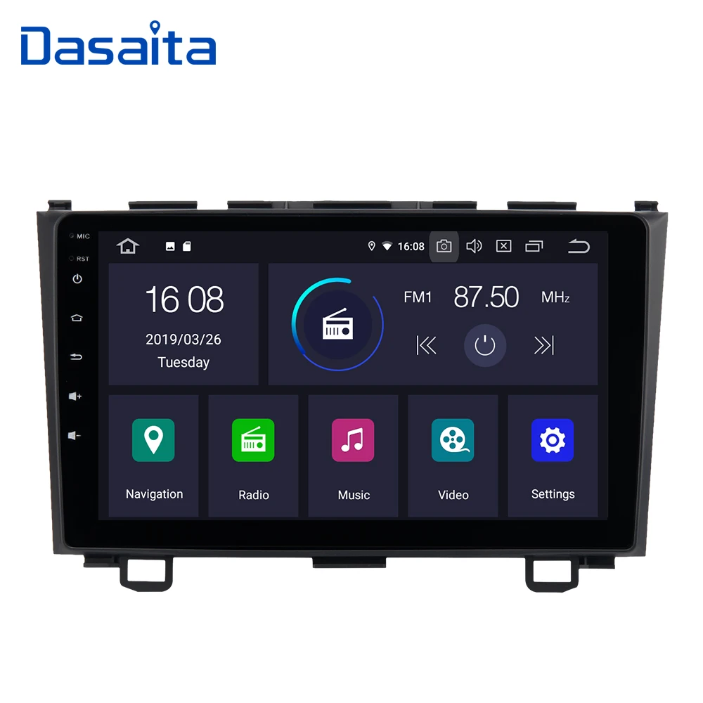 Top 1 din Android 9.0 Radio Car Stereo Navigation GPS for Honda CRV 2008 2009 2010 2011 with 9" IPS Screen  Mirroring Function 1