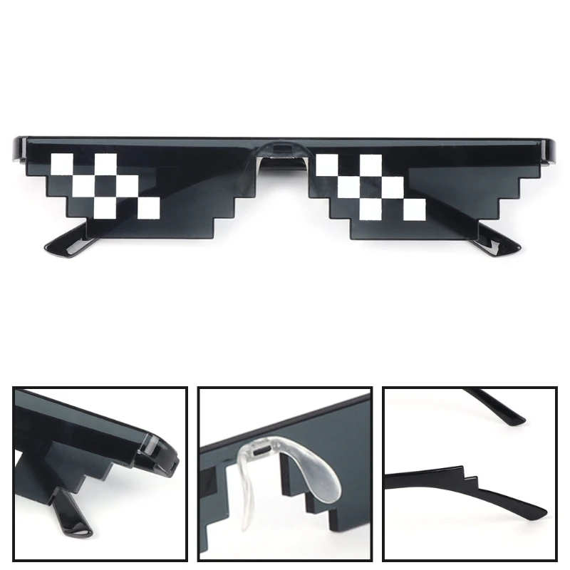 Мозаичные солнцезащитные очки игрушечные Thug Life Deal With It Pixel женские и мужские