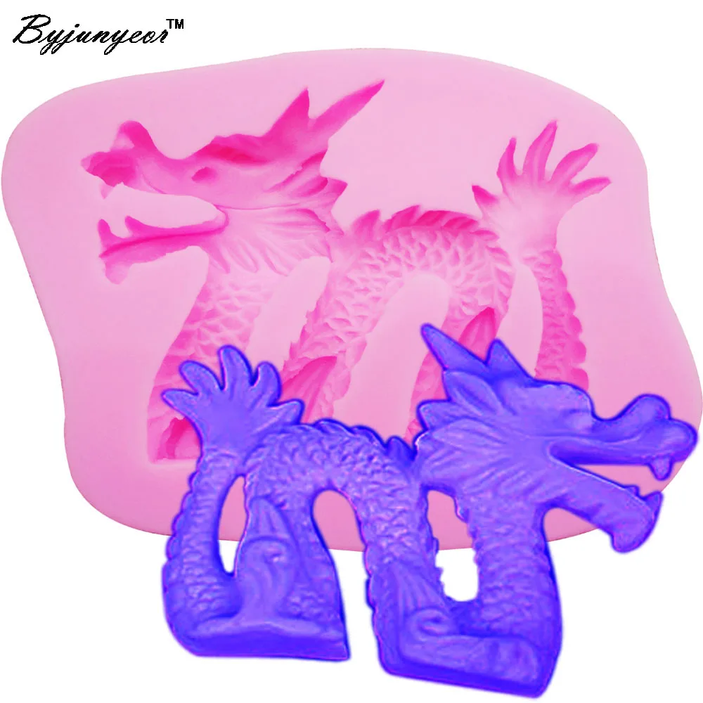 Byjunyeor M691 Hot Dragon Shape Silicone Mold, For Fondant Cake Mold