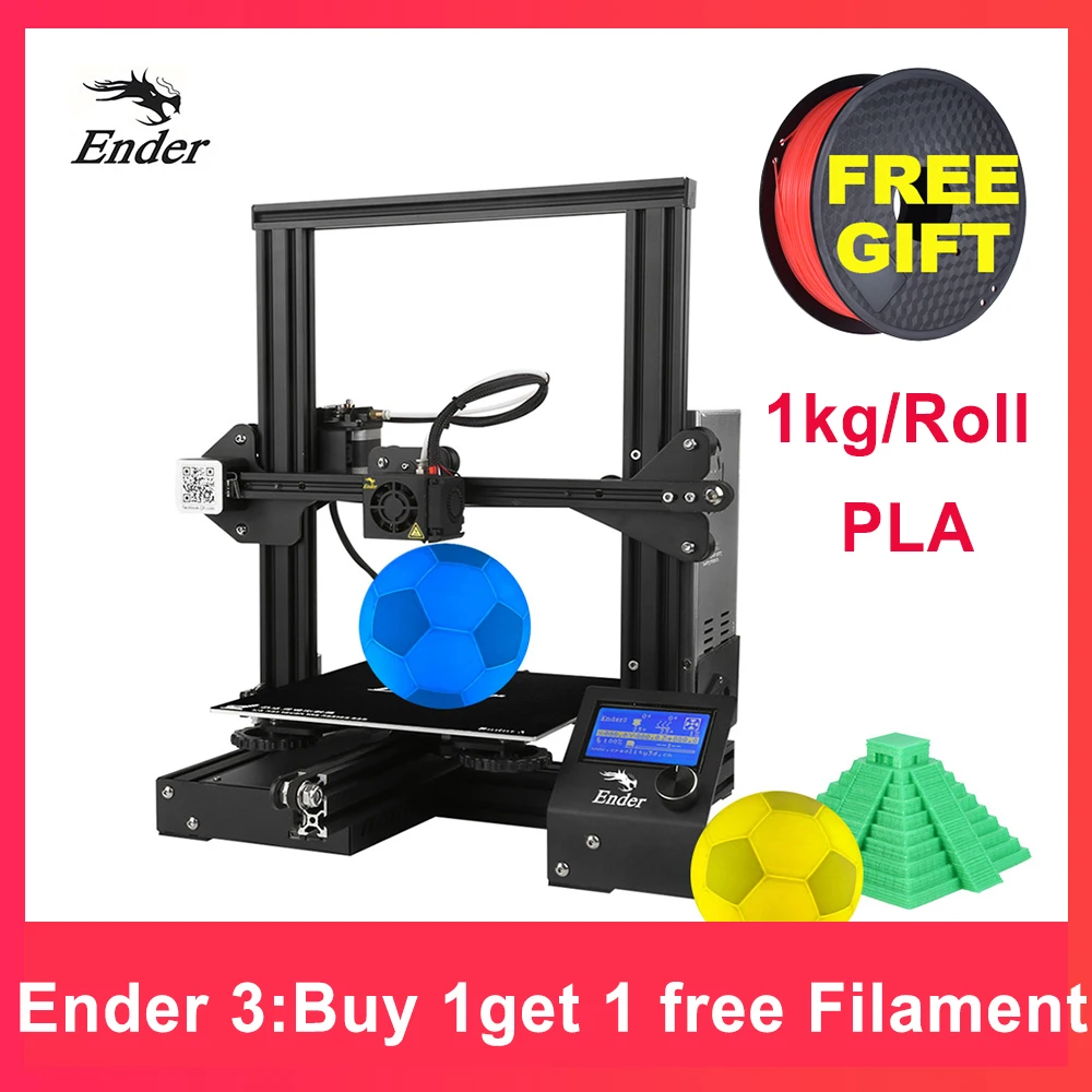 

CREALITY 3D Printer Ender 3/Ender-3 pro DIY Kit Large Size I3 3D Ptinter Resume Power Failure Printing MeanWell Power