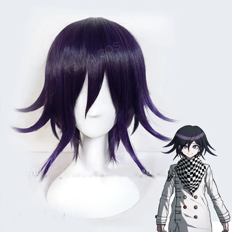 

Danganronpa V3: Killing Harmony Ouma Kokichi Cosplay Wig for Man Boys Short Straight Anime Wig Christmas Party Gift Blue+wig cap