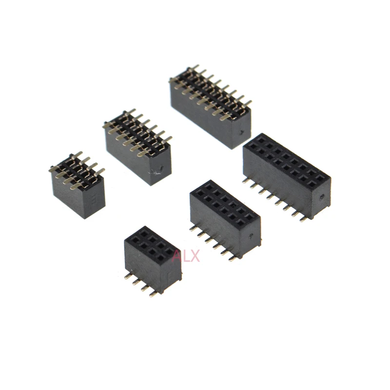 10 шт. SMD SMT 2*2/3/4/5/6/7/8/9/10/12/16/20/40/PIN двухрядный штыревой разъем 1,27 мм шаг разъем гнездо 2X/6/8/10/20