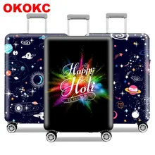 Travel Luggage Suitcase Protective Cover Stretch Dustproof Protective Cover Luggage Case Apply to 18-32inch Cases fire and fire series print travel luggage suitcase protective cover stretch waterproof portable luggage covers rain cover