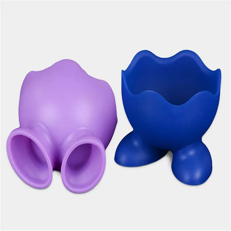 2 Pcs Food Grade Silicone Egg Boiler Holder Creative Egg Poacher Cook