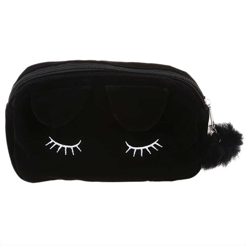 

Cartoon Storage Case Travel Makeup Pouch Cosmetic Bag (Black)