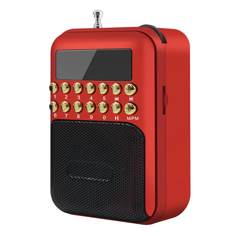 

Mifine AM FM digital radio Portable Mini TF Card U-disk MP3 Player with 2200mAh Recharger Battery LED Screen Large volume Radio