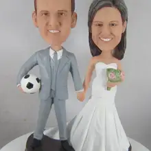 Экспресс Персонализированная кукла с качающейся головой socer жених свадебное Подарочное свадебное украшение полирезина на заказ кукла