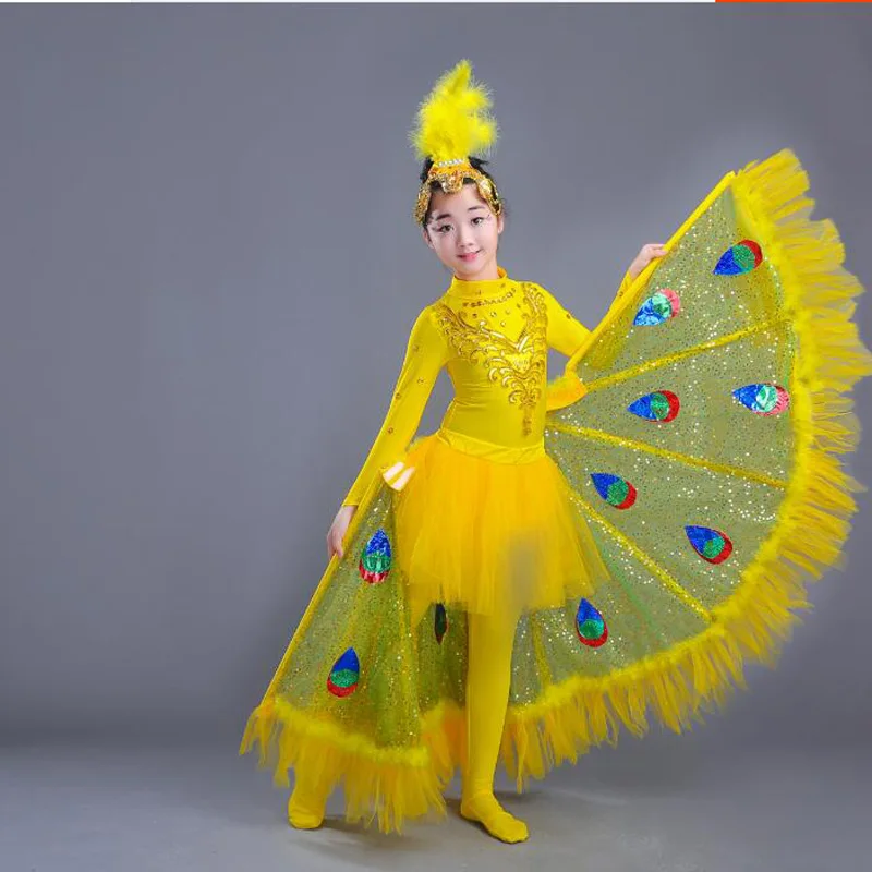 Блестками для взрослых и детей обувь девочек Павлин танцевальное бальное платье выступления Танцы платье наряды сценическая одежда танцевальные костюмы