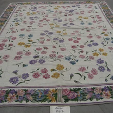 Ручной работы вязанное крючком шерстяное изделие ковры с цветами дизайн высокого качества 9'x12' дешевые цены