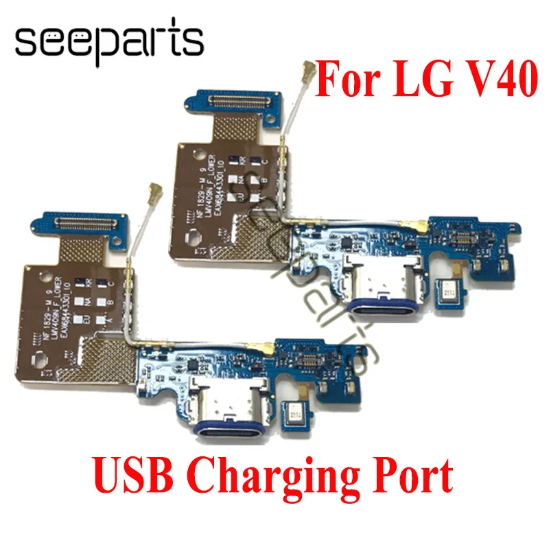 100 Tested For LG V40 USB Charging Dock Port Flex Cable Replacement Parts For lg v40 1