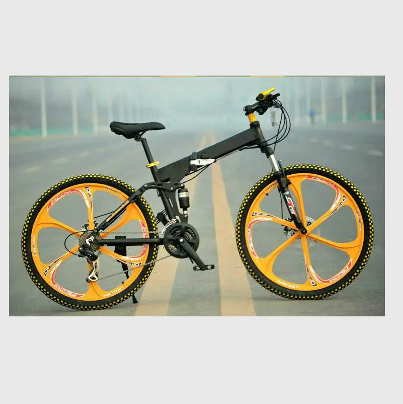 Perfect Kalosse Hydraulic brakes   tyre dirt bike  Soft-tail  frame  Folding  full suspension  mountain bike 26er    21/24/27/30 speed 2