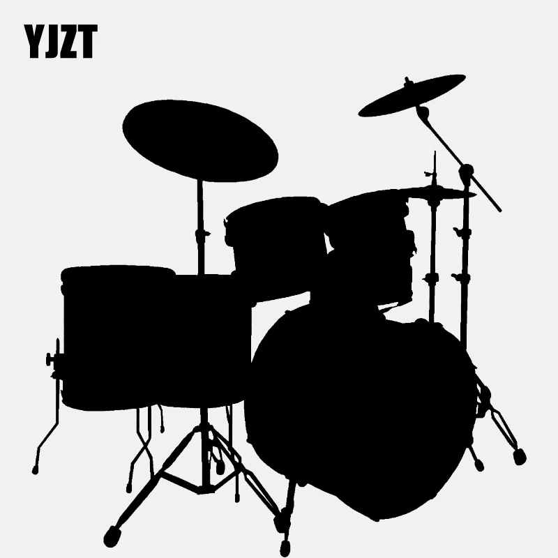 Yjzt 13 5x13 5cmスタイリッシュなロック器具ドラムシルエットビニールカーステッカーc22 0779 Car Stickers Aliexpress