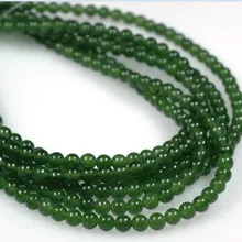 1" 5 нитей AA+ номинальные натуральные(натуральные) нефритовые бусины(6 мм