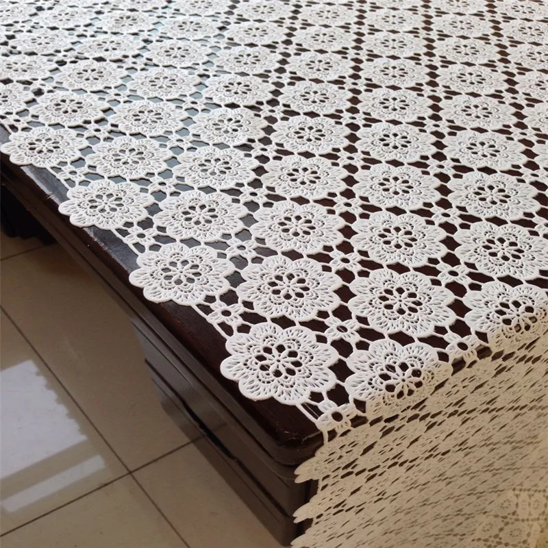 

Free Shipping 8001 hollow Natural Cheap PVC tablecloth tea Cup Mat Table Cover Table Runner water oil proof dining table