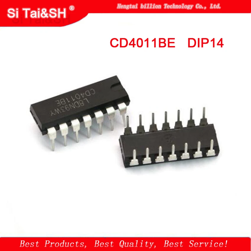 10 шт. CD4011 4011 QUAD 2-вход NAND ВОРОТА IC CD4011BE DIP14