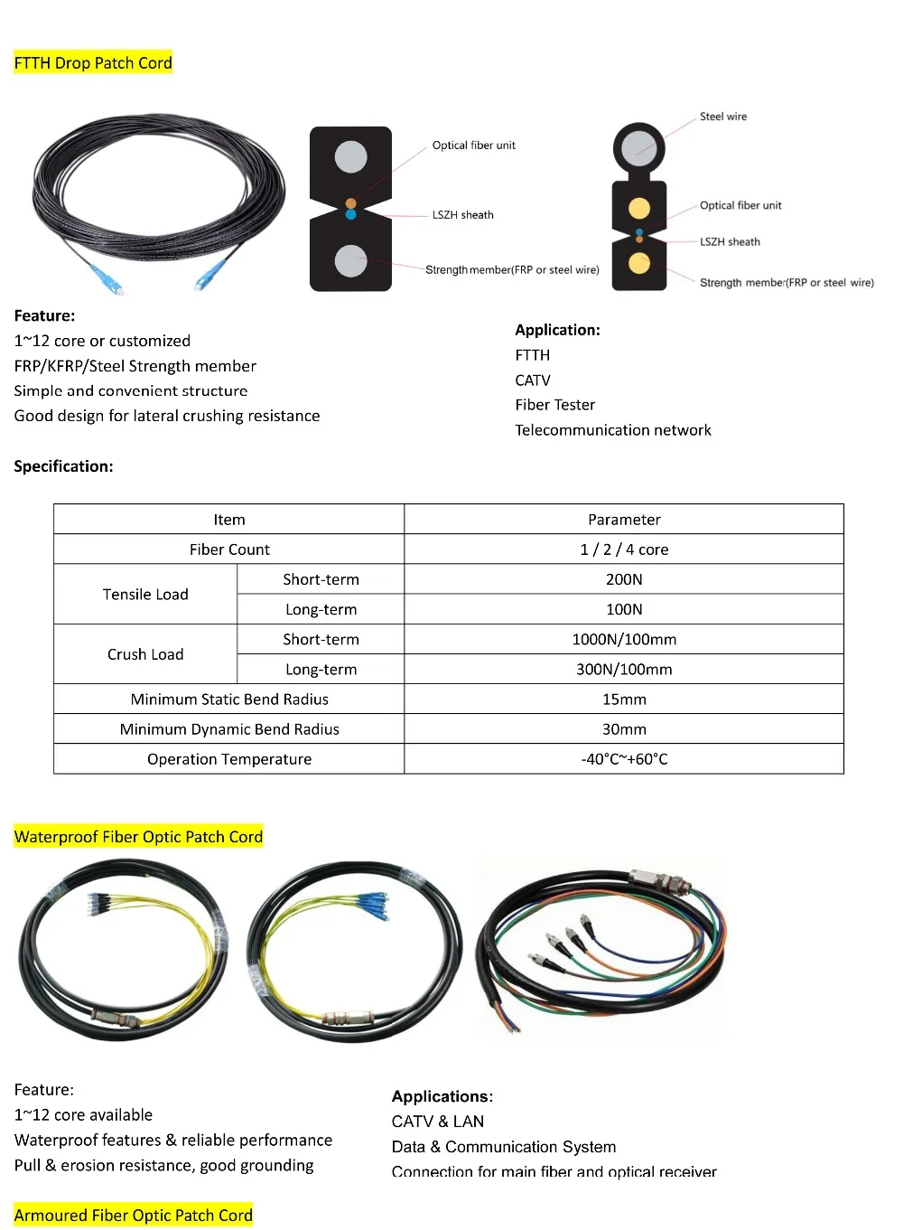 Specs-Fiber patch cord-4