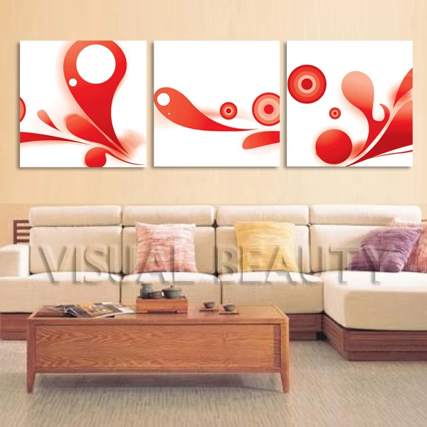 FREE SHIPPING Red Photo Image Canvas Art Painting for Living Room Print