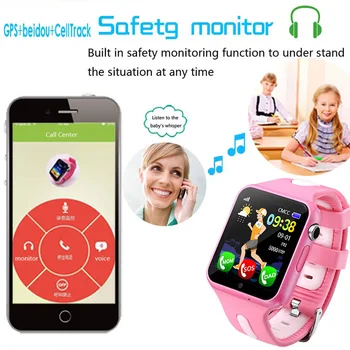

New Waterproof Smart Watch GPS tracking Watch SOS Call Location Device Tracker Anti-Lost Monitor Camera Facebook Gift for Kids