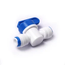 2 шт трубка 1/" 6 мм шаровой клапан быстрого подключения переключатель управления для водоочистителя