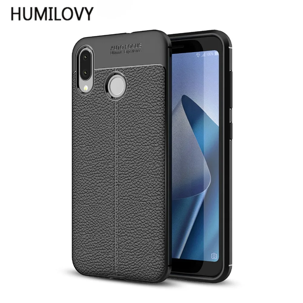 

For ZenFone Max M1 ZB555KL Case ZB555KL Cover Litchi Texture PU Leather Soft TPU Back Cover for ZenFone Max M1 ZB555KL Coque