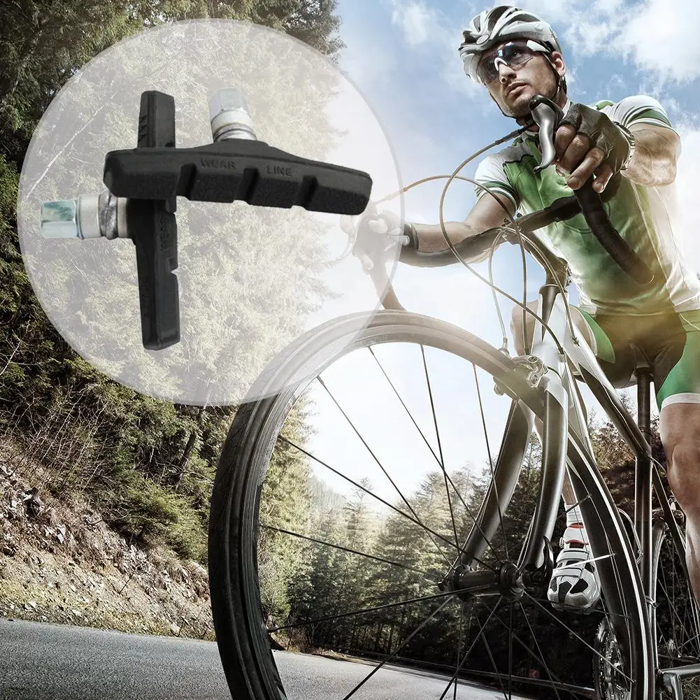 

Bicycle Brake Pads Riding Equipment Blocks Bike V Brake Holders Mountain V-brake With Mud Trough Silent Road Bike Brake Pads