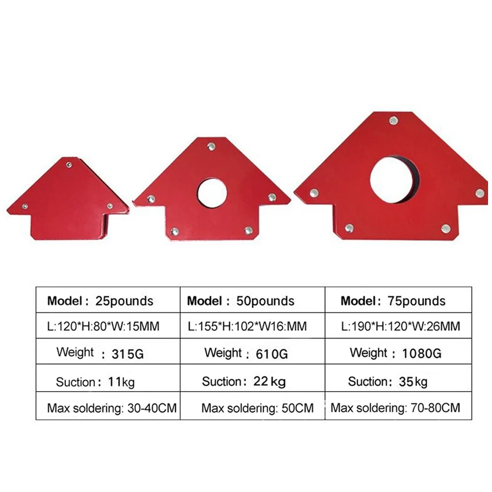 1 шт. 50LB Магнитный сварочный держатель в форме стрелы пайки локатор сильный магнит Сварочный позиционер аксессуары для электроинструмента