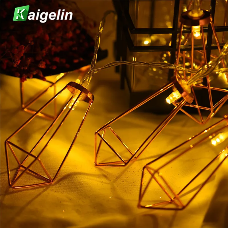 

2M 20 LED Gold Diamond String Light 2 Modes LED Battery String Lights Chrismas Lights Outdoor Garden Lights Wedding Decoration