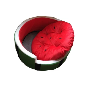 

Cute Kennel House Warm Cotton Watermelon Modeling Dog Bed Mat Sofa Pet Cat Bed for Dogs Fruit Bed S M L