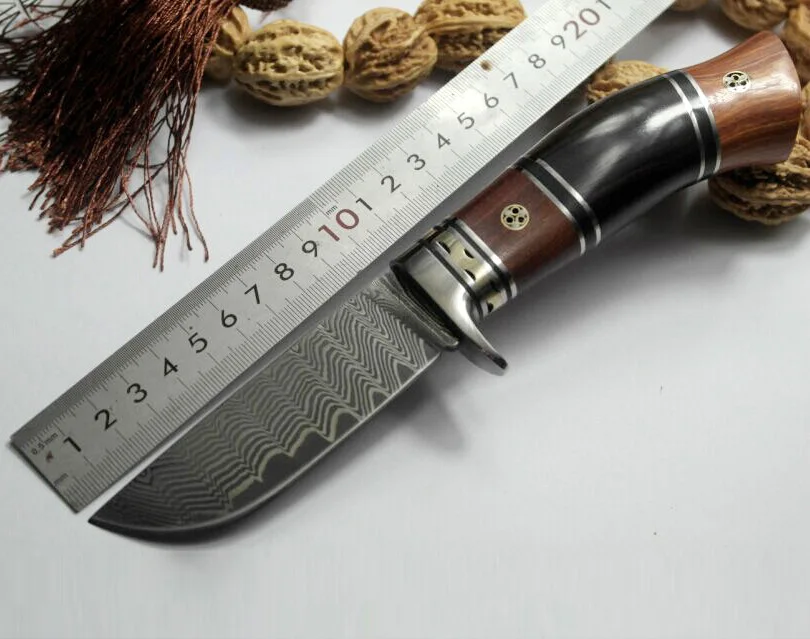

Wizard DM-013 Handmade Damascus Knife 60HRC VG-10 Core Tactical Hunting Knife