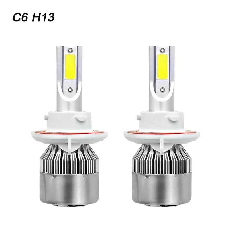 VicTsing 2pc C6 LED Car Headlights H1 H4 H7 H8H9H11 H109005HB3 9004HB1 9008 9007 H27 HB4 LED Headlight Light Bulb 72W 6000K (7)