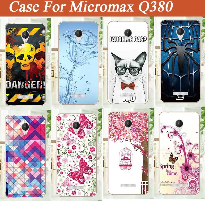 Мягкий чехол из ТПУ с рисунком для Micromax Q380 q380 прекрасное покрытие новейшие модели