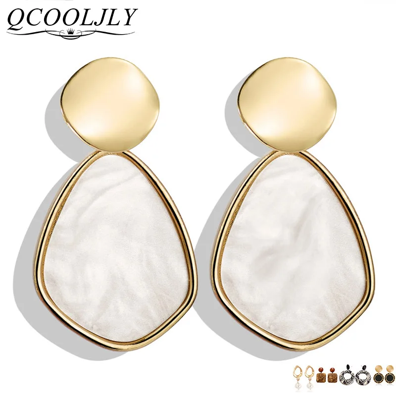 

2019 New Lover Gold Korean Earrings For Women Fashion Drop Round Heart Dangle Earring Wedding Geometric Jewelry Wholesale