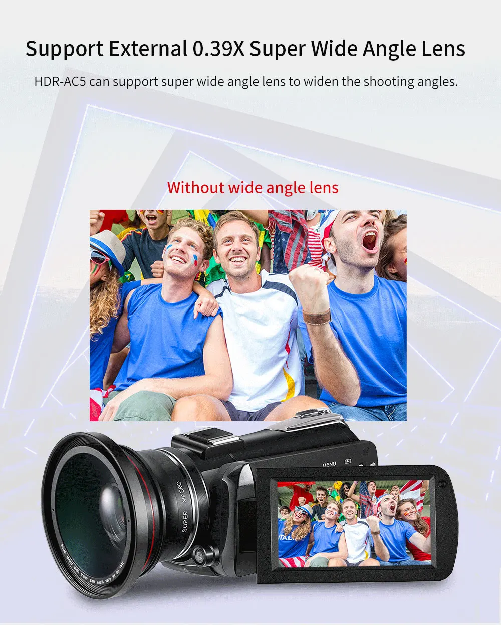 Winait профессиональная 12 x оптическая зум супер 4k Цифровая видеокамера