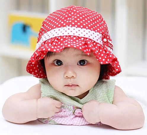 

infant sun hats 3- 36 months blue pink red dot infant kids sun bucket hats cap blue pink red dot toddler girls baby sunhat cap