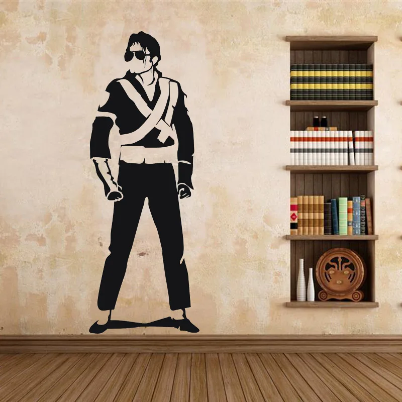 New Art Design Michael Jackson Wall Sticker Room Decoration Accessories Decor For Living Room Decor Removable Mural wallpaper