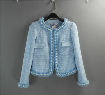 

1XBTC012 2016 autumn new sweet, slim, short women's clothing, nail beads, short coat
