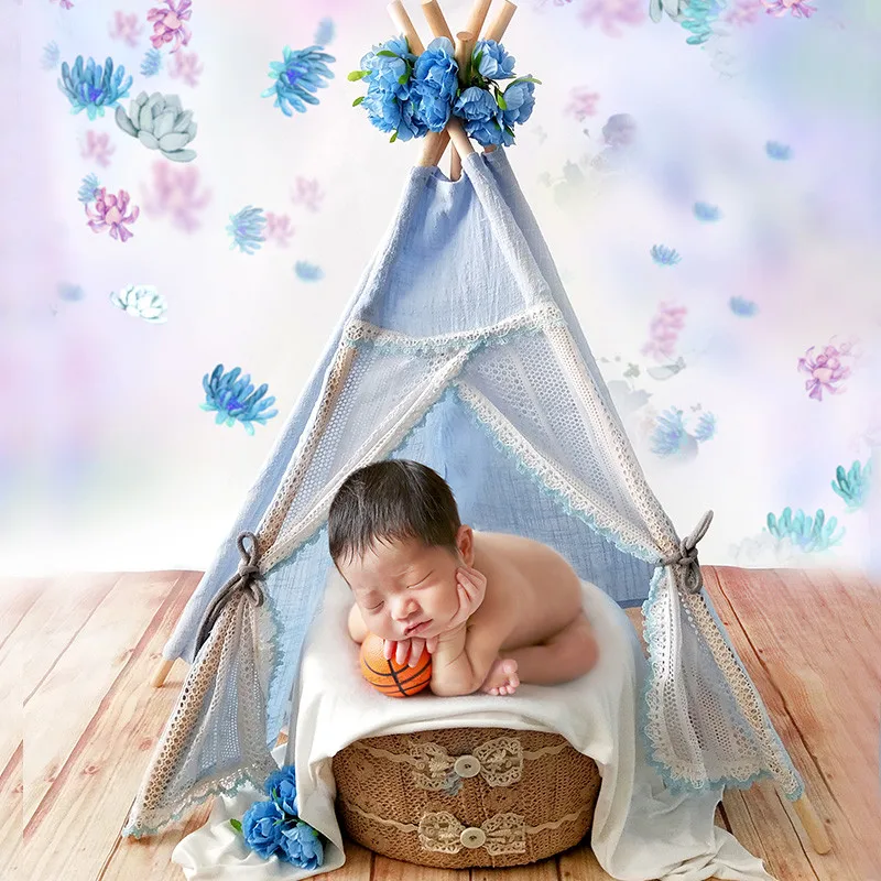 New Baby Photography Props for Girls Lace Tent Photo Shoot Baby Studio