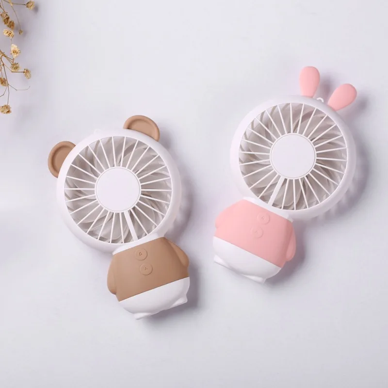Изысканный Кролик Мини ручной вентилятор от производителя Корея Взрывные Модели Dharma медведь ночной Светильник usb зарядка вентилятор# шесть цветов