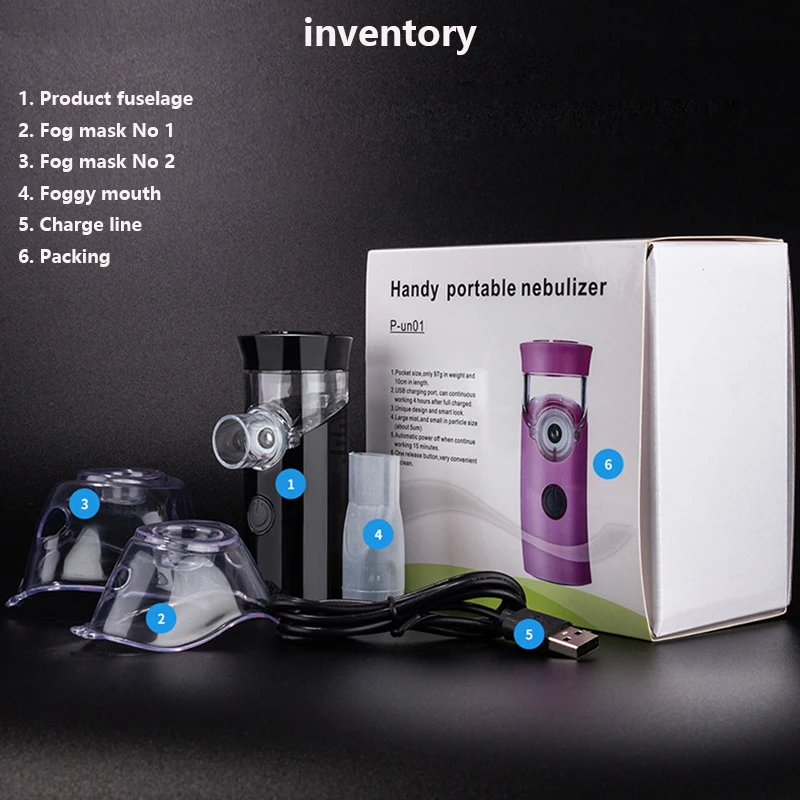 

USB Rechargeable Ultrasonic Handheld Mist Inhaler Vaporizer Personal Mist Inhaler Portable Mesh Nebulizer Newest