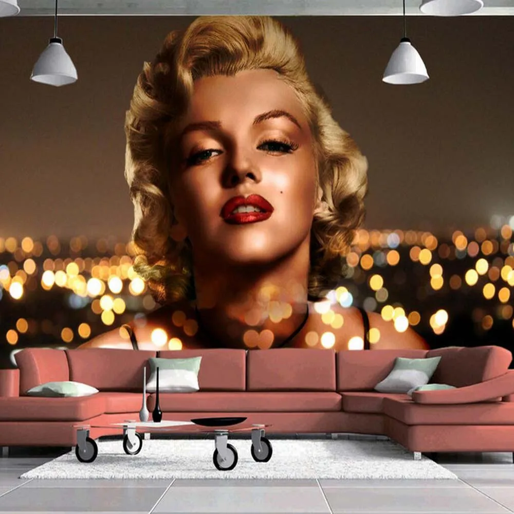 European Fashion Marilyn Monroe Girl Murals 3d Wall Wallpapers Photo