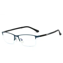 Бизнес компьютерные очки Tr90 ноги металлическая полуоправа блокировки синий свет очки оправы для очков по рецепту