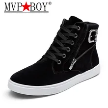 Mvp Boy Новое поступление мужские повседневные сапоги мужские осенние ботильоны Для мужчин на плоской подошве Повседневное с высоким берцем обувь