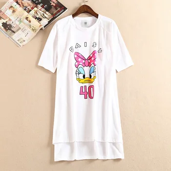 

Summer dress women nightgowns sleepshirts casual girls dress cartoon sleepwear robe women cotton nightgown nightwear home dress