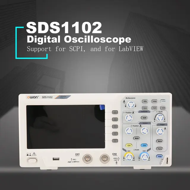 Best Price OWON SDS1102 Double channel LCD Super-economical Type Digital Storage Oscilloscope Scopemeter Scope Meter 100MHz 1GSa/s