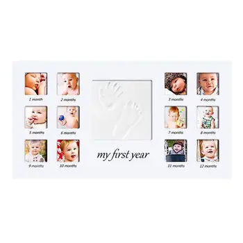 

Newborn Hand Foot Prints Print Mud Photo Frame One Year Old Baby Infants Photos DIY Gifts Commemorative Photography Decoration