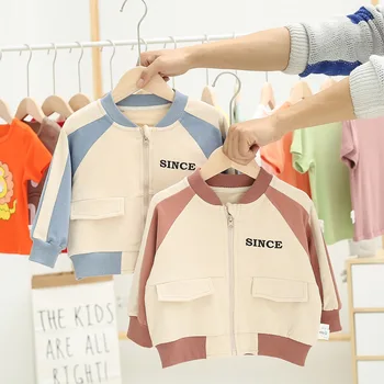 

1-5T Simple Uniset Kids Baby Baseball Coats Children's Patchwork Baseball Clothes Long Sleeve Girls & Boys Clothing 2019 Autumn