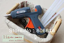 1Pcs Hot Melt Glue Gun (220V 20W) & 5Pcs Glue Sticks (0.7*25CM) Jewelry Making Tools Set