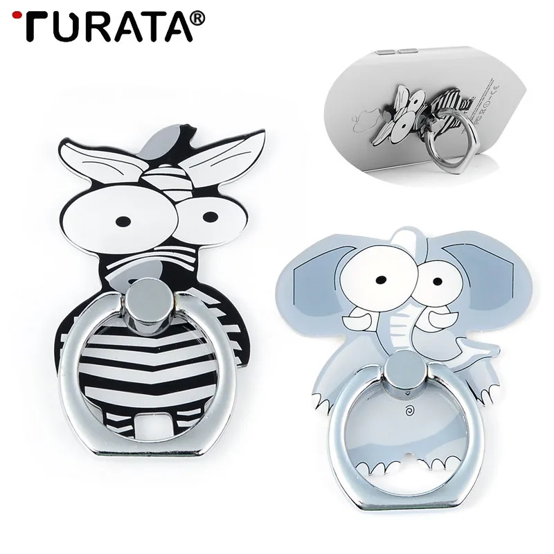 

Turata Finger Ring Holder Socket Universal 360 degree Rotating Bracket ABS Phone Holder Stand For iphone X Samsung S8 S7 Xiaomi