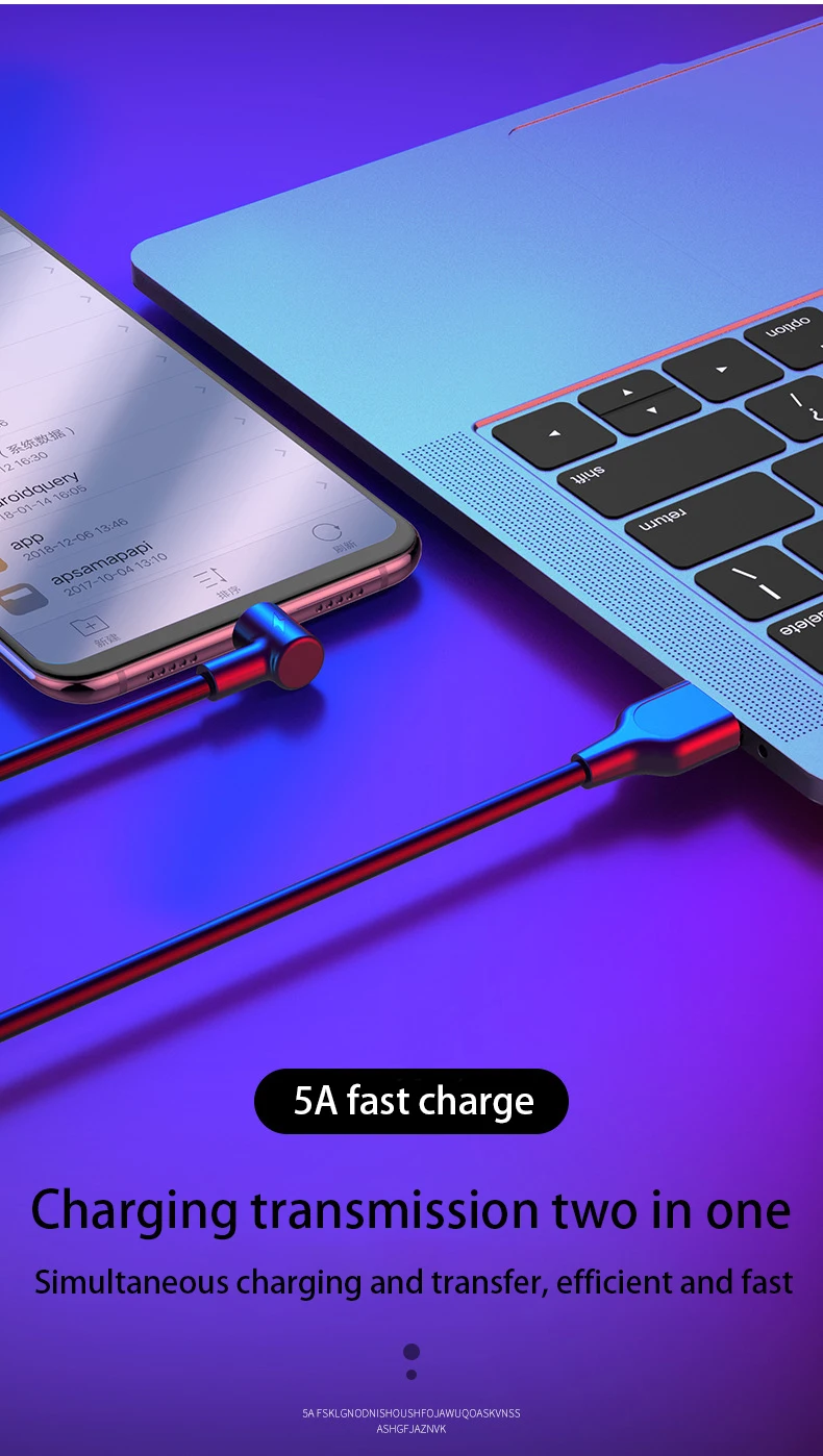 5A usb type C PD кабель для передачи данных для samsung huawei P30 Pro Быстрая зарядка мобильного телефона USB C кабель для Xiaomi Redmi K20 Pro Oneplus 7